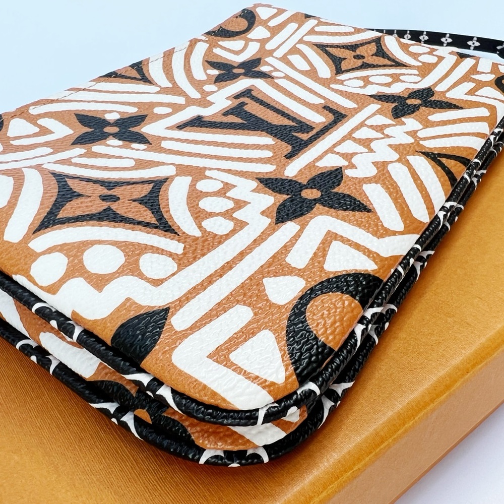 Louis Vuitton Monogram Crafty Double Pochette Crossbody Cream Caramel Clafoutis - Picture 8 of 14